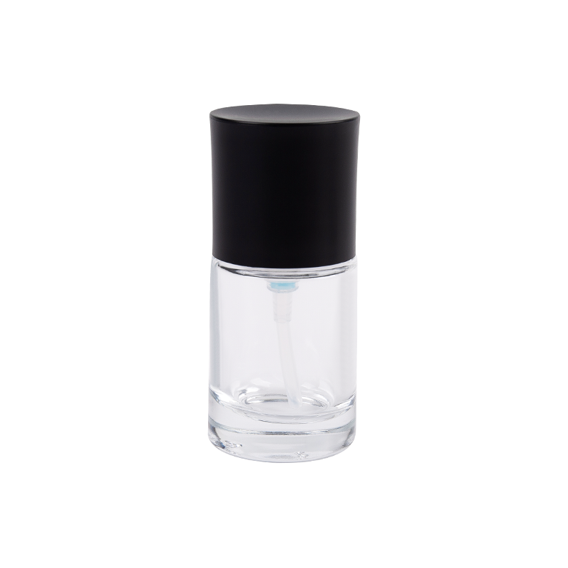 ขวดสเปรย์แก้วใส 25ml พร้อมฝา ABS สีดำ