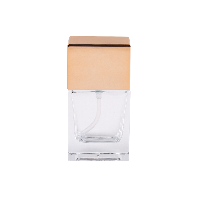 30 มล. Luxé Clear Elegance Glass Bottle พร้อมหมวก ABS สีทอง