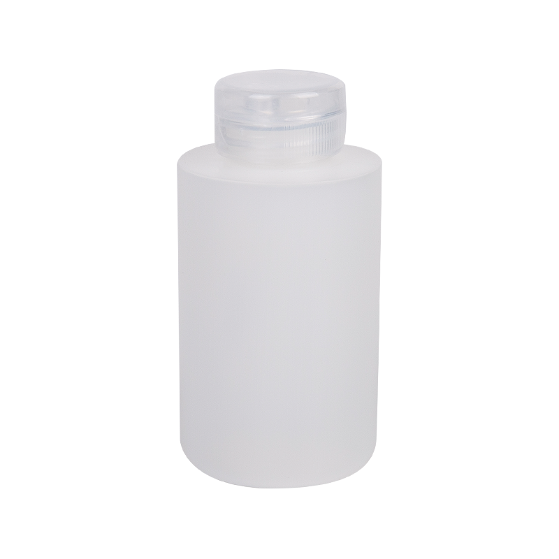 ขวดกลม HDPE 100 มล. พร้อมฝาเกลียวใส